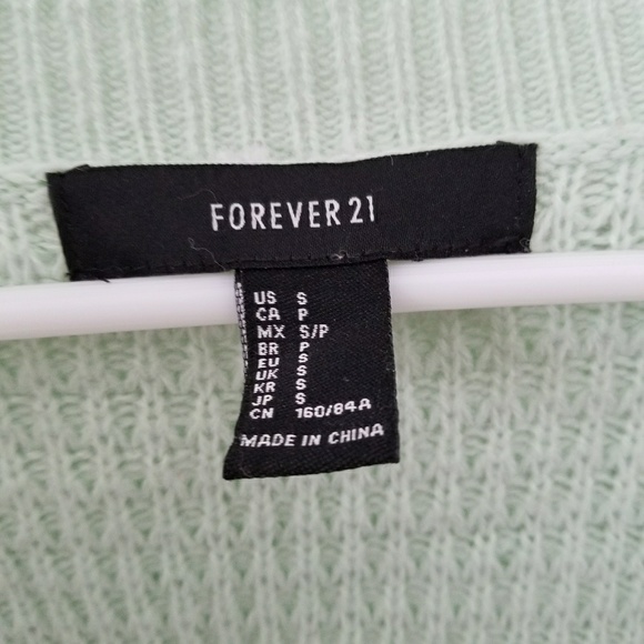 Mint Green Knit Sweater/Cardigan - Picture 3 of 3